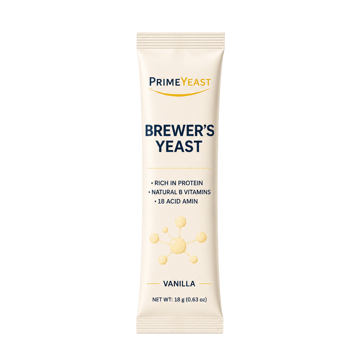 PrimeYeast Brewer's Yeast – Vanilla – Single sachet (18g)